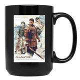 Gladiator Movie Black Coffee Mug, Gift Coffee Mug