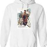 Gladiator Movie Graphic Pullover Hoodie - White