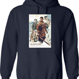 Gladiator Movie Graphic Pullover Hoodie - Navy