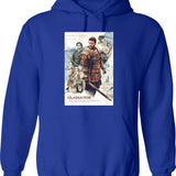 Gladiator Movie Graphic Pullover Hoodie - Blue