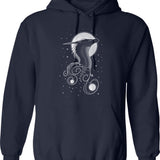 Globochem Hoodie - Retro Graphic Pullover Hoodie for Men & Women - Navy