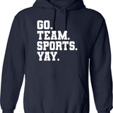 Go Climb A Rock Hoodie - Retro Graphic Pullover Hoodie for Men & Women - Navy