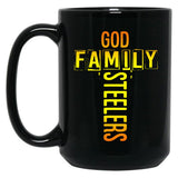 God Family Steeler Black Coffee Mug, Gift Coffee Mug - Black