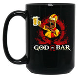 God of Bar Homer-Sim.Pson Parody KRA-TOS Funny God.of.War Black Coffee Mug, Gift Coffee Mug - Black