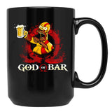 God of Bar Homer-Sim.Pson Parody KRA-TOS Funny God.of.War Black Coffee Mug, Gift Coffee Mug