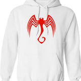 God of Symbiotes Knull Graphic Pullover Hoodie - White