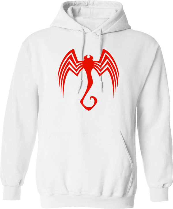 God of Symbiotes Knull Graphic Pullover Hoodie - White