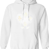 Godzila Hoodie - Retro Graphic Pullover Hoodie for Men & Women - White