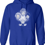 Godzila Hoodie - Retro Graphic Pullover Hoodie for Men & Women - Blue