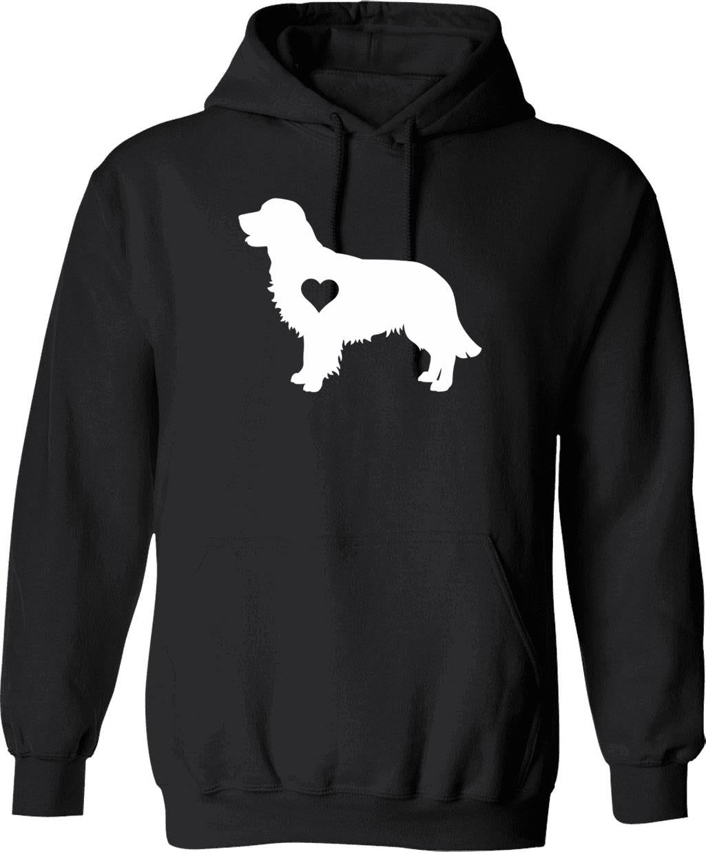 Golden Mountain Dog Summer Vintage Hoodie - Retro Graphic Cosy Pullover - Black