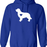 Golden Mountain Dog Summer Vintage Hoodie - Retro Graphic Cosy Pullover - Blue