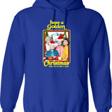 Golden Retriever Dog Drinking Beer Funny Beer Humor Hoodie - Blue