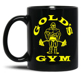 Gold's Gym Logo Black Coffee Mug, Gift Coffee Mug