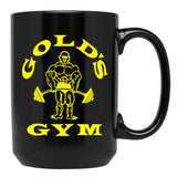 Gold's Gym Logo Black Coffee Mug, Gift Coffee Mug