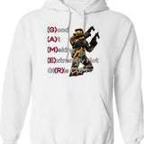 Gonzo Hoodie - Retro Graphic Pullover Hoodie for Men & Women - White