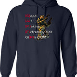 Gonzo Hoodie - Retro Graphic Pullover Hoodie for Men & Women - Navy