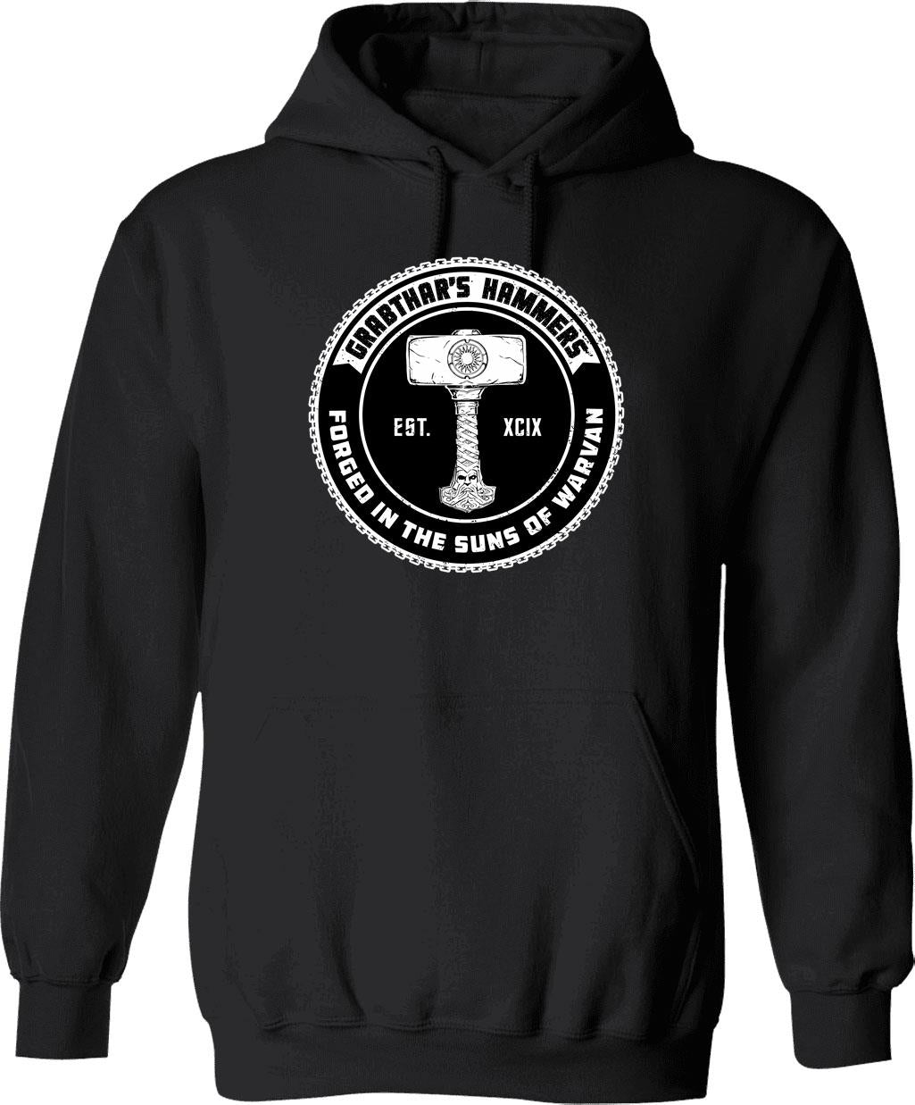 Grabthar's Hammers Hoodie - Retro Graphic Pullover Hoodie for Men & Women - Black