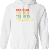 Gramps Like A Grandpa Only Cooler Vintage Retro Hoodie - White
