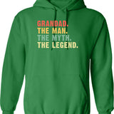 Gramps Like A Grandpa Only Cooler Vintage Retro Hoodie - Green