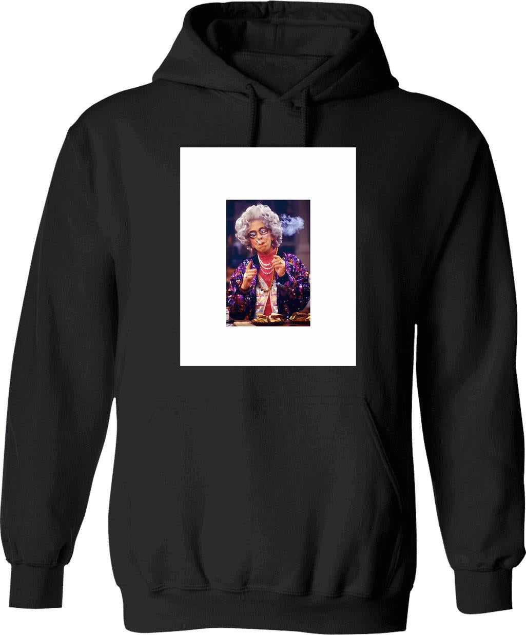 Grandma Yetta Hoodie - Retro Graphic Pullover Hoodie for Men & Women - Black