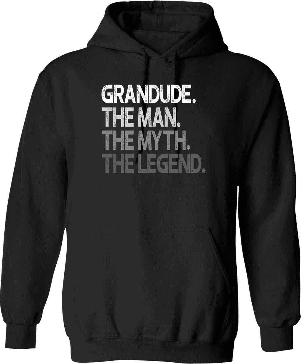 Grandpa The Man The Myth The Legend The Bad Influence Vintage Humor Gift Hoodie - Black