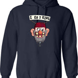 Gravity Falls I Eat Kids Balloon Graphic Pullover Hoodie - Navy