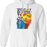 Grasp On Reality Rat Hoodie - Retro Graphic Pullover Hoodie for Men & Women - White