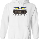 Great Ramen Attack Hoodie - Retro Graphic Pullover Hoodie for Men & Women - White