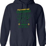 Great Wave Ice Pop Hoodie - Retro Graphic Pullover Hoodie for Men & Women - Navy