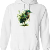 Green Cross Code Man Hoodie - Retro Graphic Pullover Hoodie for Men & Women - White