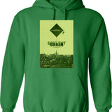 Green Heron Hoodie - Retro Graphic Pullover Hoodie for Men & Women - Green