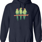 Green Is People Hoodie - Retro Graphic Pullover Hoodie for Men & Women - Navy