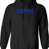 Greendale College Jersey Hoodie - Retro Graphic Pullover Hoodie for Men & Women - Black