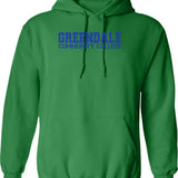 Greendale College Jersey (1) Hoodie - Retro Graphic Pullover Hoodie for Men & Women - Green
