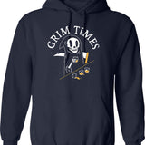 Grim Fandango Vintage Videogame Artwork Hoodie - Retro Graphic Cosy Pullover - Navy