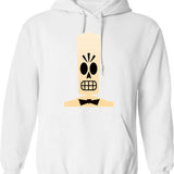 Grian Hoodie - Retro Graphic Pullover Hoodie for Men & Women - White