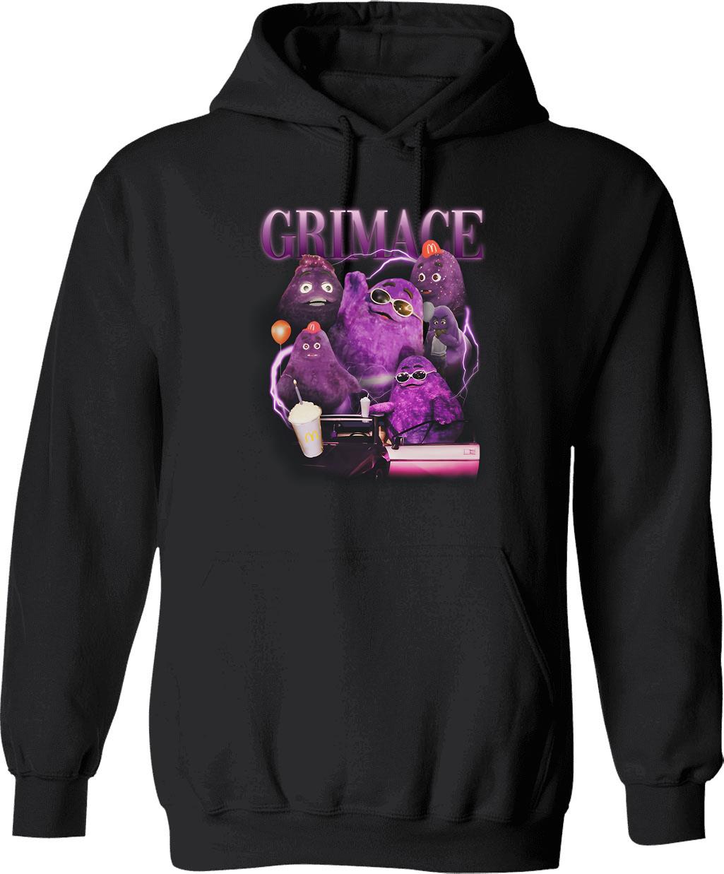 Grim Times Hoodie - Retro Graphic Pullover Hoodie for Men & Women - Black