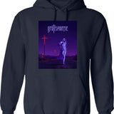 Grotesquerie Graphic Pullover Hoodie - Navy
