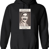 Groucho Marxist (hope Parody) Hoodie - Retro Graphic Pullover Hoodie for Men & Women - Black