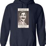 Groucho Marxist (hope Parody) Hoodie - Retro Graphic Pullover Hoodie for Men & Women - Navy