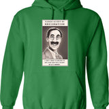 Groucho Marxist (hope Parody) Hoodie - Retro Graphic Pullover Hoodie for Men & Women - Green