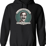 Groucho Resigns Hoodie - Retro Graphic Pullover Hoodie for Men & Women - Black