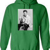 Guitar Hoodie - Retro Graphic Pullover Hoodie for Men & Women - Green