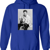 Guitar Hoodie - Retro Graphic Pullover Hoodie for Men & Women - Blue
