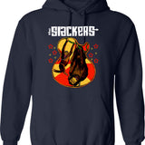 Guitar Fashion Presley Poster Hoodie - Retro Graphic Pullover Hoodie for Men & Women - Navy