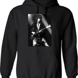 Guitar Monkey Man Hoodie - Retro Graphic Pullover Hoodie for Men & Women - Black