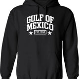 Gulf Of Mexico Hoodie - Retro Graphic Pullover Hoodie for Men & Women - Black