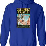 Gulf Of Mexico Funny Holiday Vintage Palm Trees Sun Waves Hoodie - Blue
