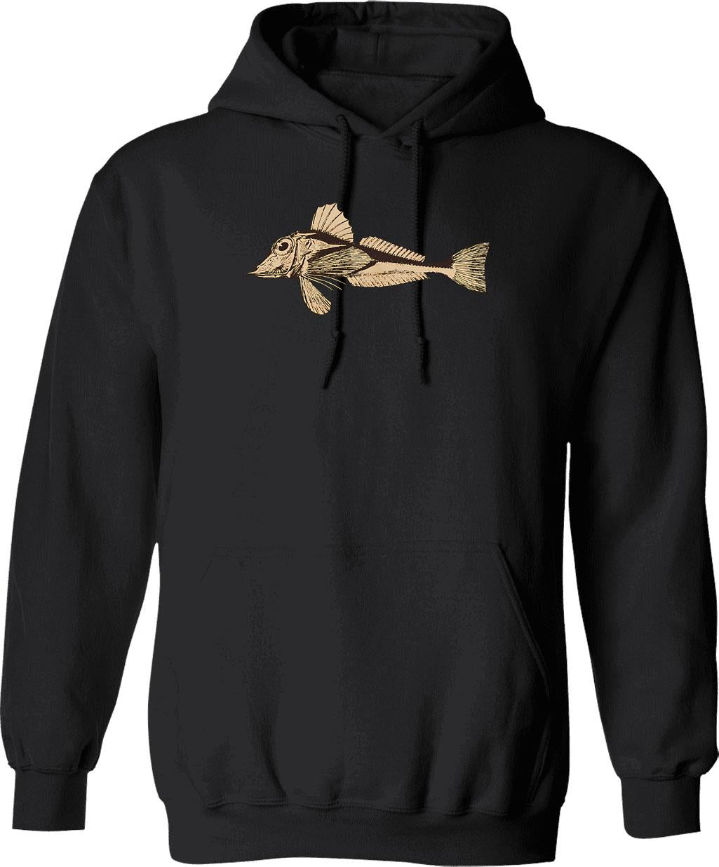 Gunga-galunga Vintage Hoodie - Retro Graphic Cosy Pullover - Black