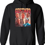 Gustavo Fring Vintage 90S Rap Style Gustavo Fring Bootleg Fan Graphic Pullover Hoodie - Black